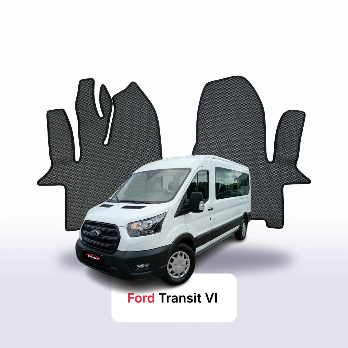 Autokoberce EVA pro Ford Transit Long 6 gen 2018-2027 r. MINIBUS9 míst