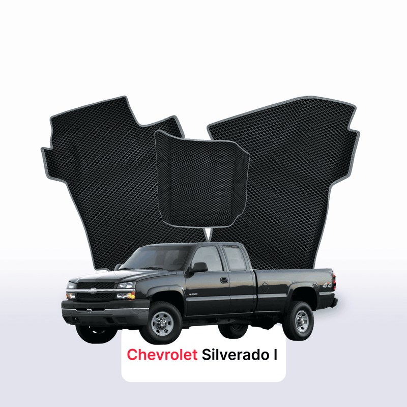 Autokoberce EVA pro Chevrolet Silverado(GMT800) 1 gen 1998-2007 r. PICK-UP prodloužená kabina