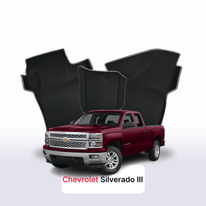Autokoberce EVA pro Chevrolet Silverado(GMTK2XX) 3 gen 2013-2015 r. PICK-UP prodloužená kabina