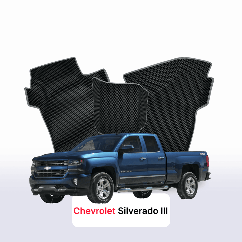 Autokoberce EVA pro Chevrolet Silverado(GMTK2XX) 3 gen 2013-2019 r. PICK-UP dvojkabina Double