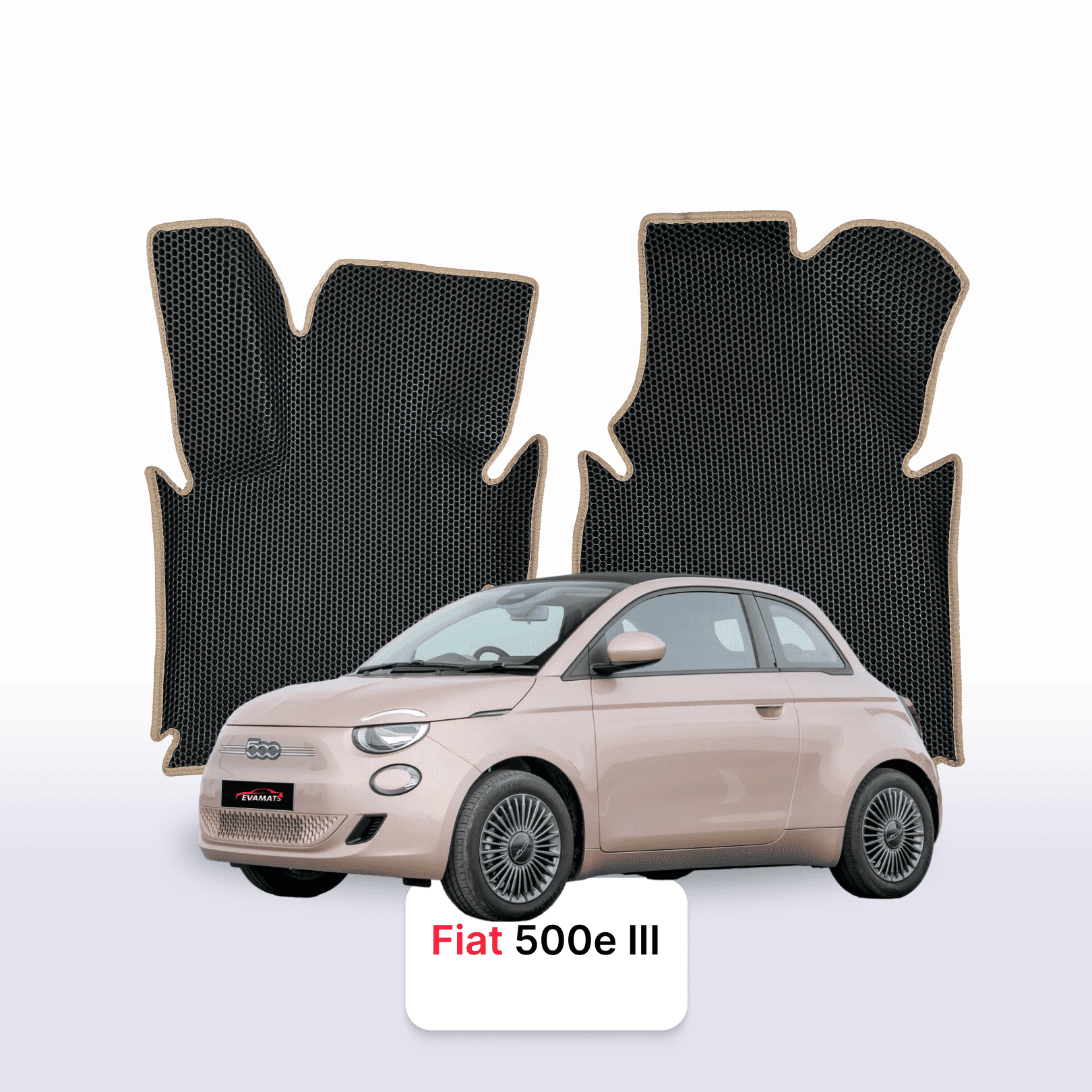 Autokoberce EVA pro Fiat 500E 3 gen 2020-2028 r. Elektro HATCHBACK 3 dveře KABRIOLET