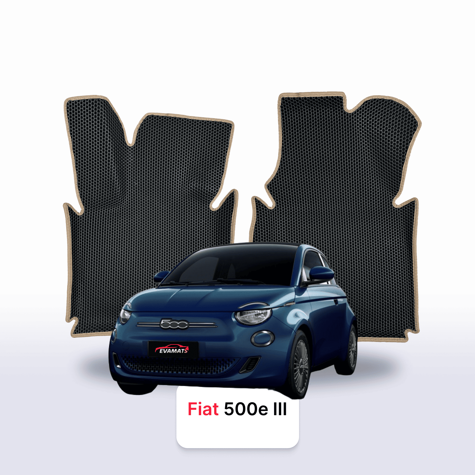 Autokoberce EVA pro Fiat 500E 3 gen 2020-2028 r. Elektro HATCHBACK 3 dveře