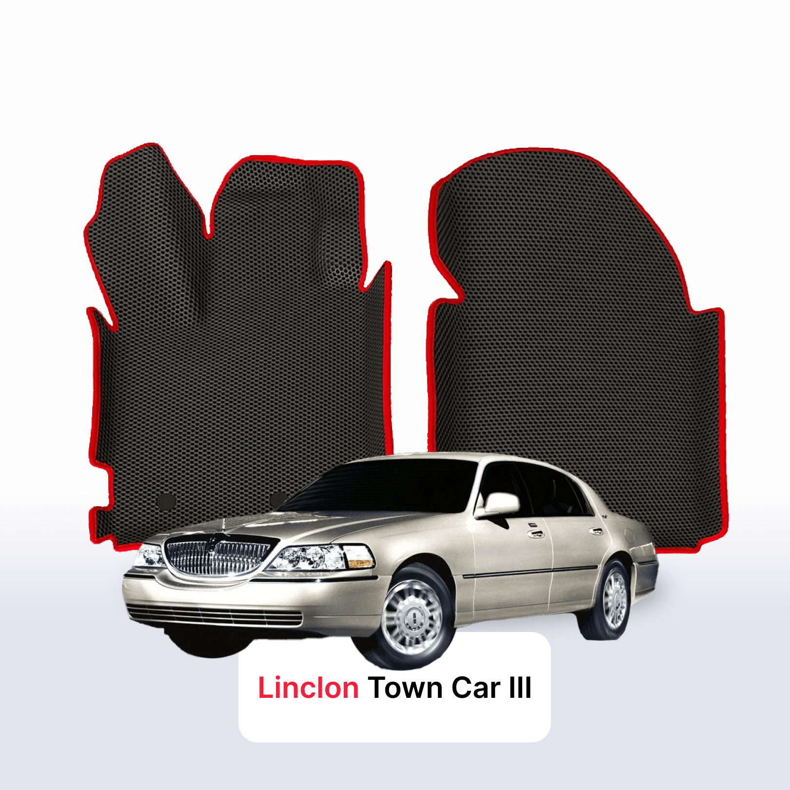 Autokoberce EVA pro Lincoln Town Car 3 gen 1997-2011 r. SEDAN + Kovový nášlap