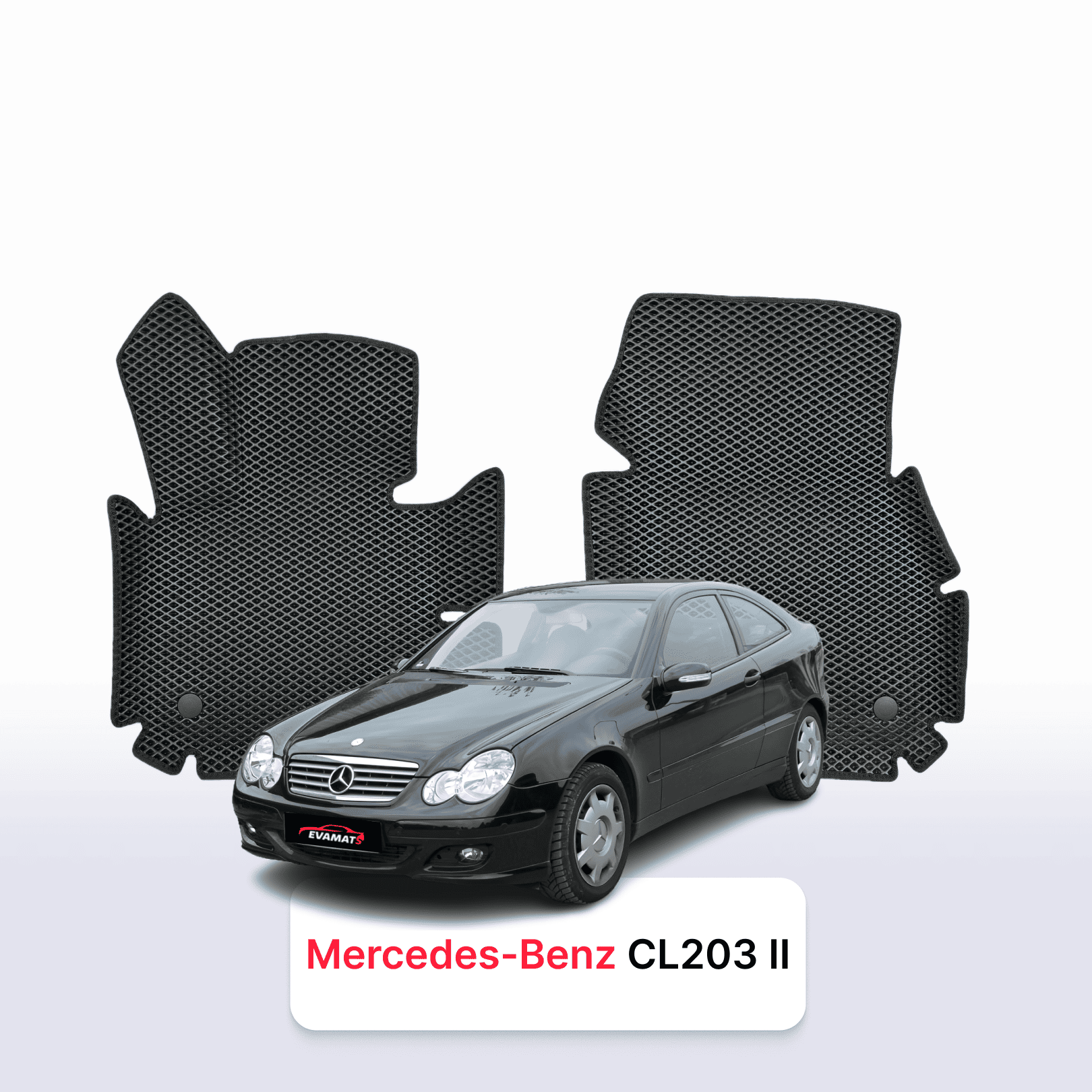 Autokoberce EVA pro Mercedes-Benz C-klasa(CL203) 2 gen 2000-2008 r. HATCHBACK 3 dveře