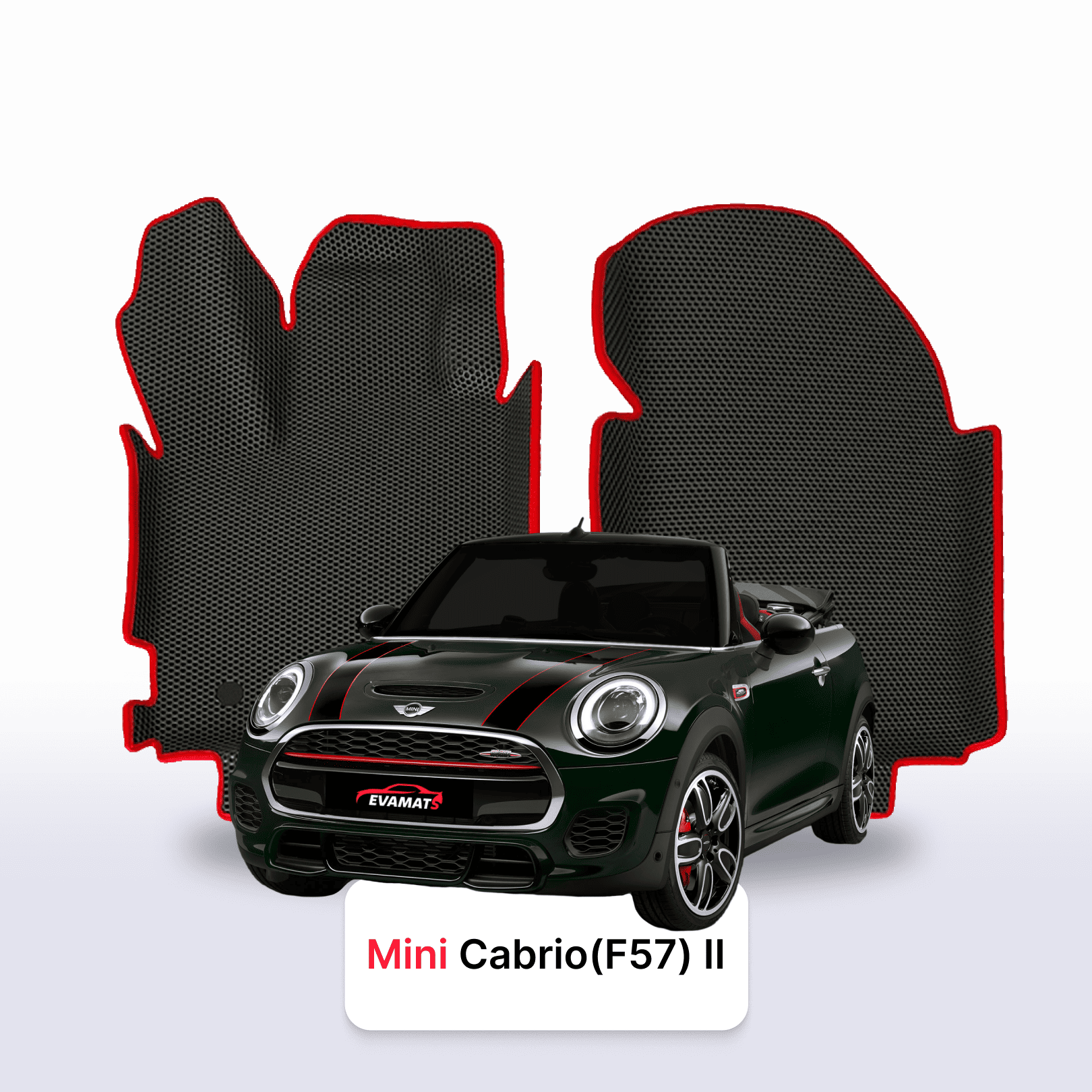 Autokoberce EVA pro Mini KABRIOLET(R57) 2 gen 2009-2015 r. JCW KABRIOLET