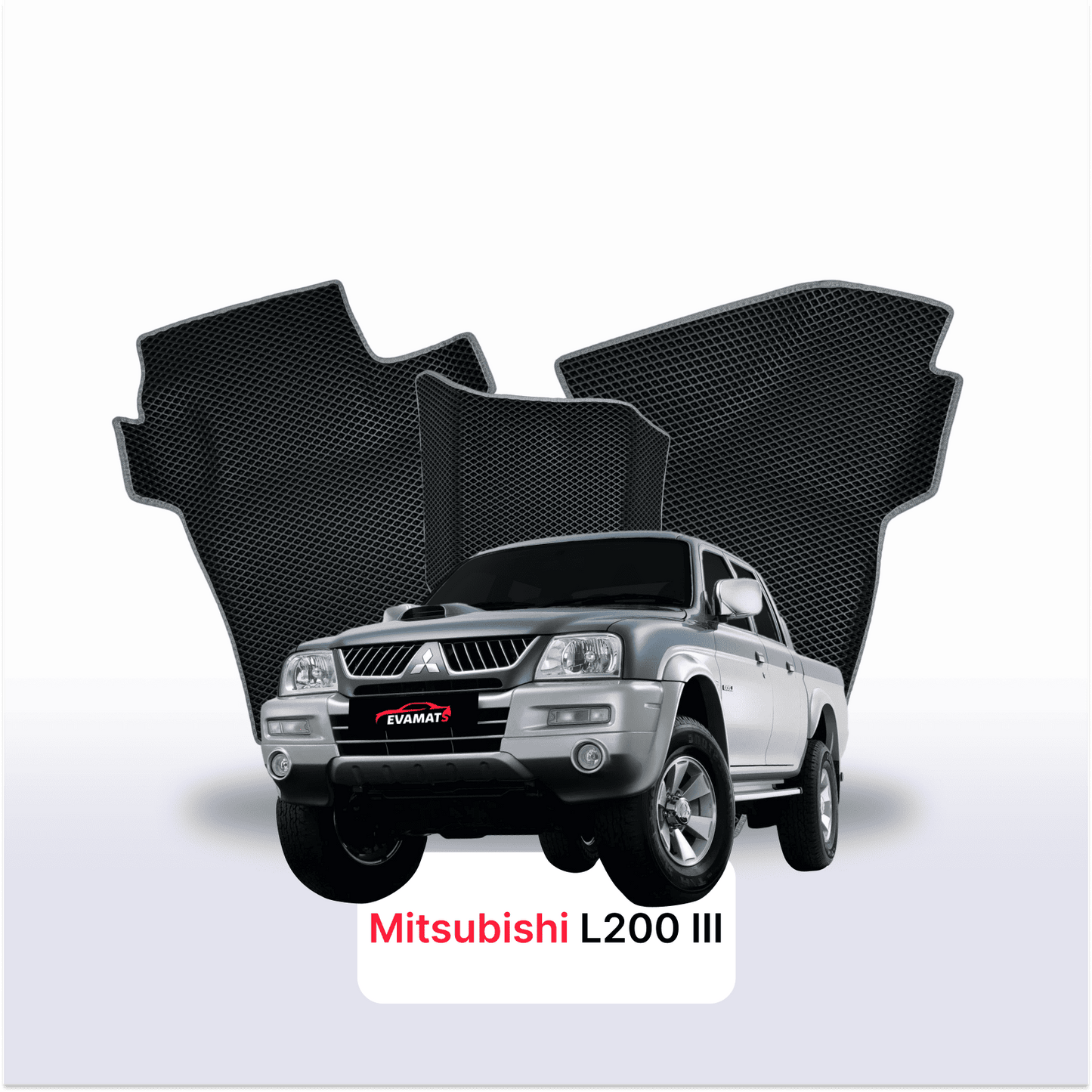 Autokoberce EVA pro Mitsubishi L200 3 gen 1996-2006 r. PICK-UP  dvojkabina
