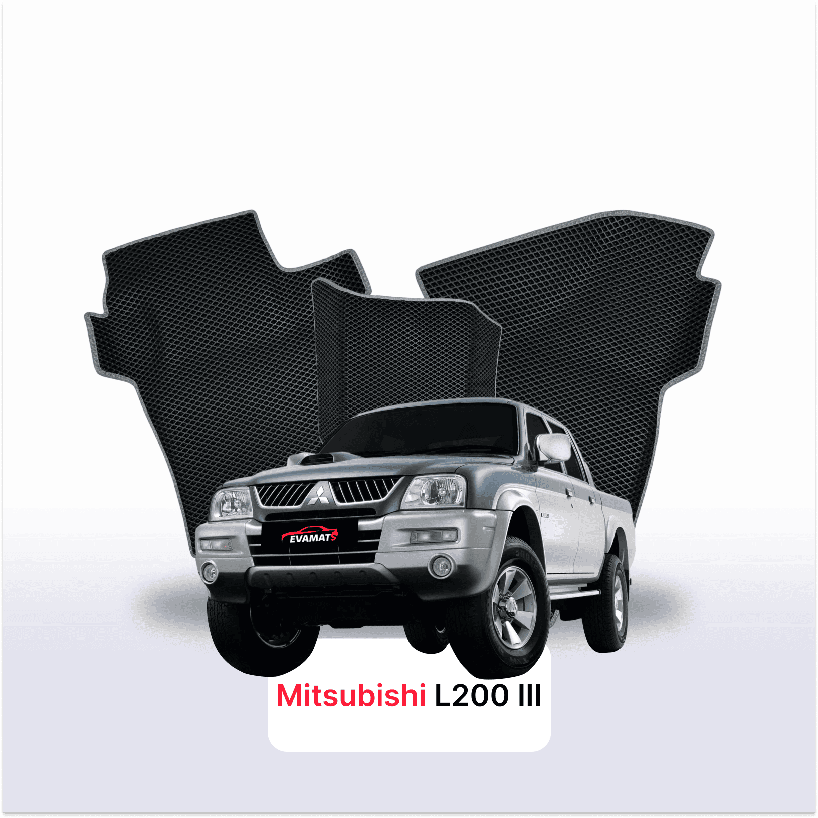 Autokoberce EVA pro Mitsubishi L200 3 gen 1996-2006 r. PICK-UP  dvojkabina