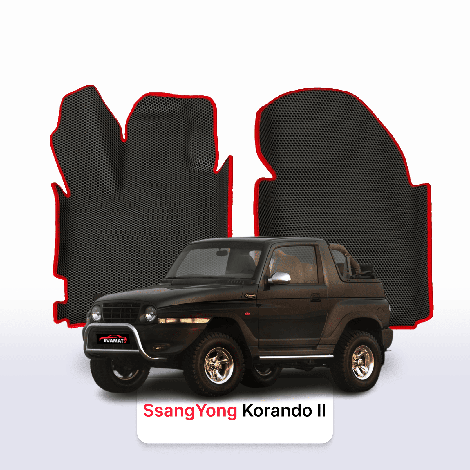 Autokoberce EVA pro SsangYong Korando 2 gen 1996-2006 r. KABRIOLET SUV 3 dveře