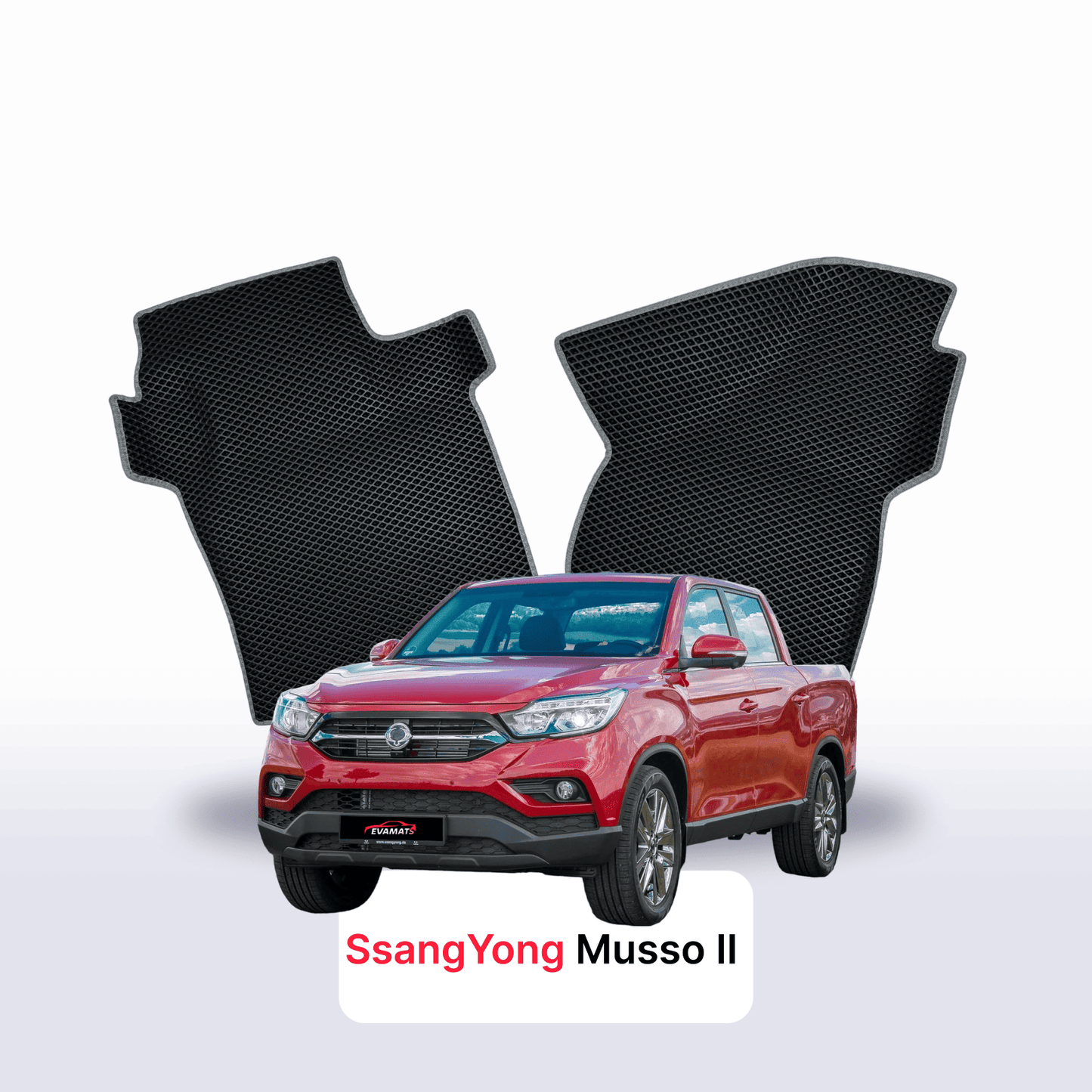Autokoberce EVA pro SsangYong Musso 2 gen 2018-2028 r. PICK-UP dvojkabina