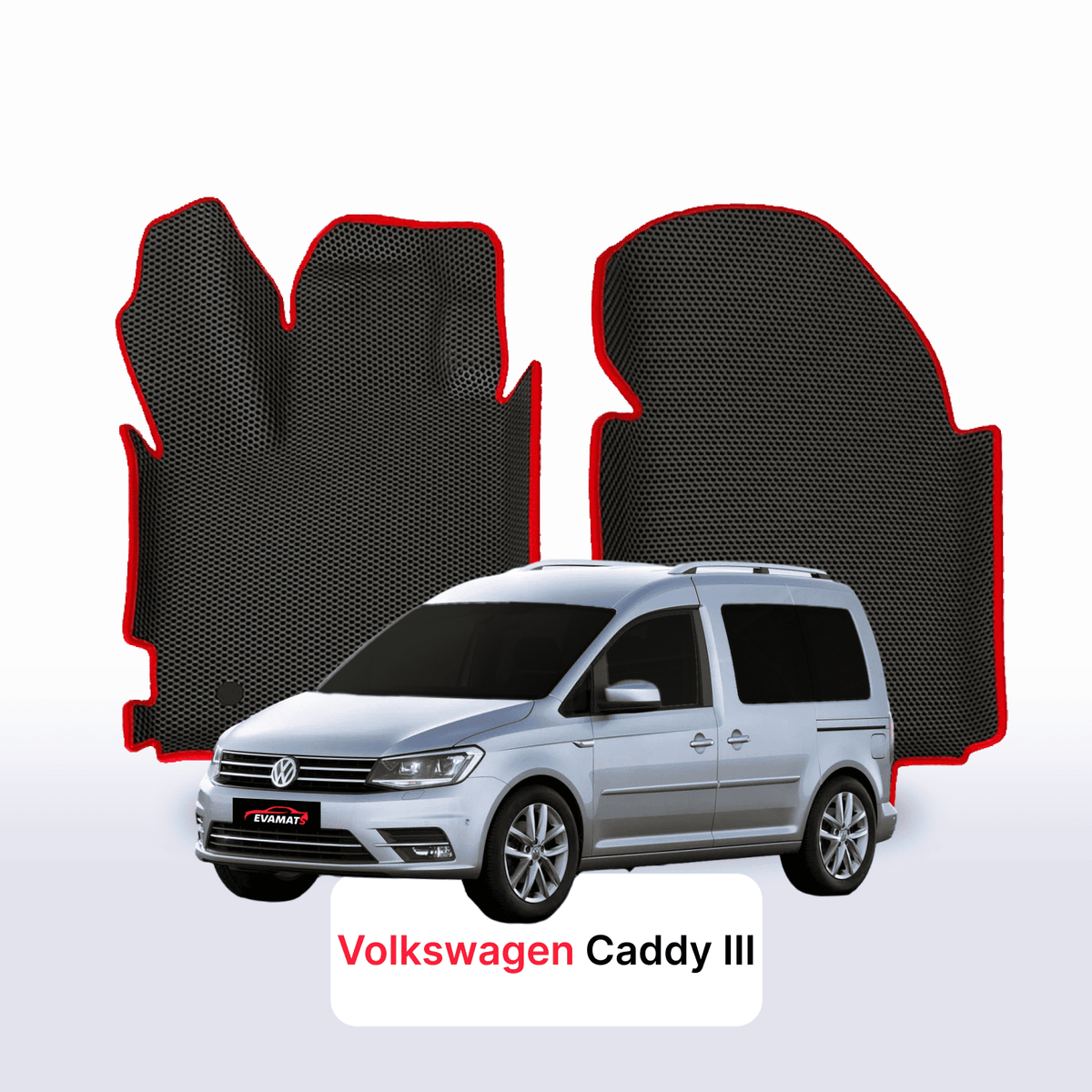 Car mats EVA for Volkswagen Caddy III gen 2004-2020 year MINIVAN 5  seater